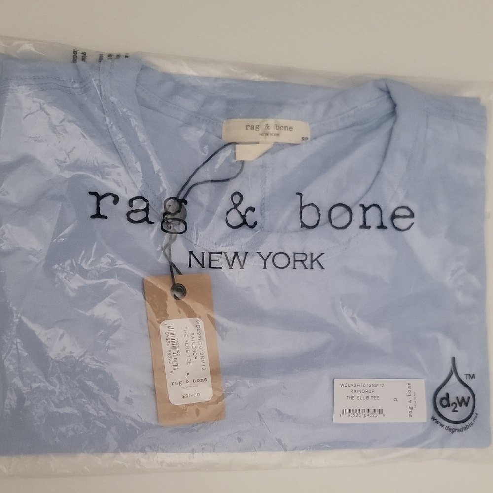 Rag & Bone Blue Short Sleeve Tee Casual Style